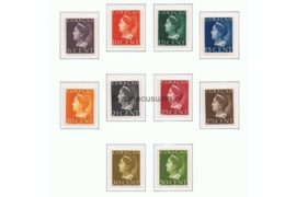 Curaçao NVPH 168-177 Ongebruikt Koningin Wilhelmina Konijnenburg 1947