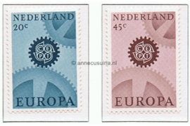 Nederland NVPH 884-885 Postfris Europa-CEPT Fosforescerend papier 1967