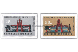 Indonesië Zonnebloem 451-452 Postfris De Indonesische deelname aan de Wereldtentoonstelling te New York 1964