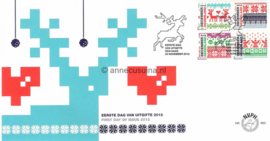 Nederland NVPH E663 Onbeschreven 1e Dag-enveloppe Decemberzegels op 2 enveloppen 2012