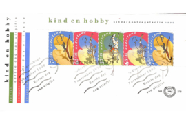 Nederland NVPH E278a Onbeschreven 1e Dag-enveloppe Blok Kinderzegels 1990