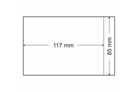 Lindner Pergamijn enveloppe 85 x 117 mm + 16 mm klep (Lindner 706) Per 100 stuks
