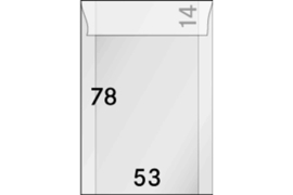 Lindner Pergamijn enveloppe 53 x 78 mm + 14 mm klep (Lindner 702) Per 500 stuks