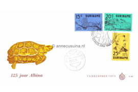 Suriname (Windroos) NVPH E89 (E89W) Onbeschreven 1e Dag-enveloppe 125 jaar Albina 1971