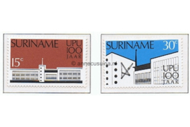 Suriname NVPH 630-631 Postfris 100 jaar Wereldpostvereniging (U.P.U.) 1974