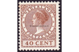 Nederland NVPH 196 Gestempeld (40 cent) Koningin Wilhelmina Veth Met watermerk 1926-1939