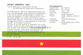 Republiek Suriname Zonnebloem Presentatiemapje PTT nr 85 Postfris Postzegelmapje U.P.A.E. (vijfde serie) 1993