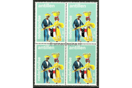 Nederlandse Antillen NVPH 411 Postfris (15+5 cent) (Blokje van vier) Folklore 1969