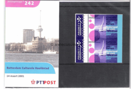 Nederland NVPH M242 (PZM242) Postfris Postzegelmapje Rotterdam 2001 2001