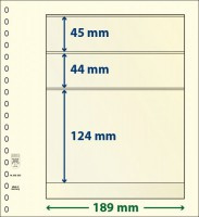 Hagelnieuw & Afgeprijsd! Lindner T-Blanco blad met 3 stroken (Lindner 802305) (per stuk)