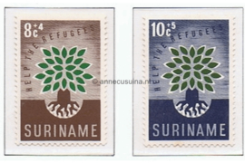 Suriname NVPH 345-346 Postfris Internationaal Vluchtelingenjaar 1960