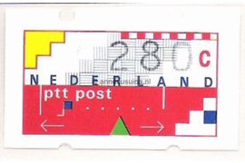 SPECIALITEIT! Nederland NVPH AU25 Postfris MET RUGNUMMER 1655 (280 cent) Automaatstroken, Voordrukzegel voor Klüssendorf-automaat 1996