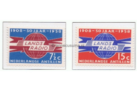 Nederlandse Antillen NVPH 291-292 Postfris 50 jaar Landsradio 1958