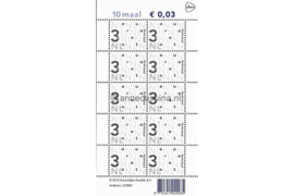 Nederland NVPH V2466d Postfris Velletje 10 x 0,03 euro met PostNL logo 2012