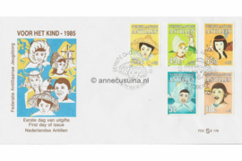 Nederlandse Antillen (SE-serie) NVPH E178 (E178S met nr. E176) Onbeschreven 1e Dag-enveloppe Kinderpostzegels 1985