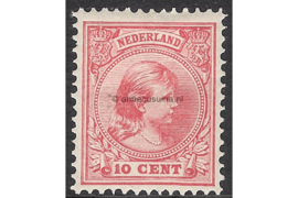 NVPH 37 Ongebruikt (10 cent) Prinses Wilhelmina (hangend haar) 1891-1894