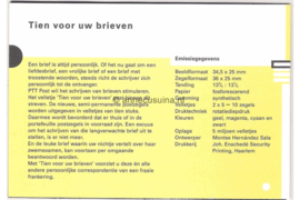 Nederland NVPH M113 (PZM113) Postfris Postzegelmapje Tien voor uw brieven 1993