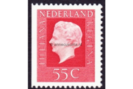 Nederland NVPH 946J Gestempeld Linkerzijde ongetand (55 cent) Koningin Juliana ('Regina') 1976-1978
