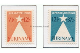 Suriname NVPH 247-248 Postfris Leprazegels 1947