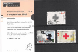 Nederland NVPH M99 (PZM99) Postfris Postzegelmapje 125 jaar Nederlandse Rode Kruis 1992