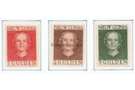 Nederlands Nieuw Guinea NVPH 19-21 Gestempeld Juliana En Face Hoge Waardes 1950-1952