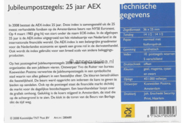 Nederland NVPH M377a (PZM377a) Postfris Postzegelmapje 25 jaar AEX 2008
