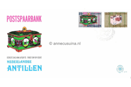 Nederlandse Antillen (Postdienst) NVPH E130 (E130PO) Onbeschreven 1e Dag-enveloppe 75 jaar Postspaarbank 1980