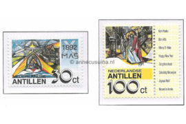 Nederlandse Antillen NVPH 1020-1021 Postfris Decemberzegels 1992
