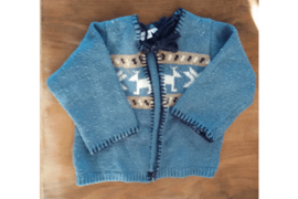 Gebreid vestje denimblauw