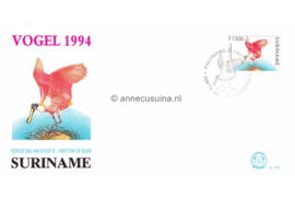 Republiek Suriname Zonnebloem E172 Onbeschreven 1e Dag-enveloppe Vogels 1994
