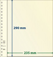 Hagelnieuw & Afgeprijsd! Lindner T-Blanco blad met 1 strook (Lindner 802106P) (per 10 stuks)