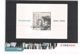 Nederland NVPH M336 (PZM336) Postfris Postzegelmapje Blok Rembrandt 1906-2006 met 1 zegel van eur 6,45 2006