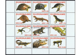 Republiek Suriname Zonnebloem 1437-1448 Postfris Reptielen 2007