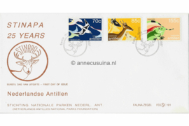 Nederlandse Antillen (SE-serie) NVPH E197 (E197S met nr. E191) Onbeschreven 1e Dag-enveloppe Fauna 1987