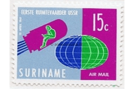 Suriname NVPH LP33a Postfris (15 cent) Ruimtevaart 1e oplage met Lichtblauw 1961