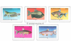 Republiek Suriname Zonnebloem 216-220 Postfris Tropische vissen uit het Amazonegebied 1980