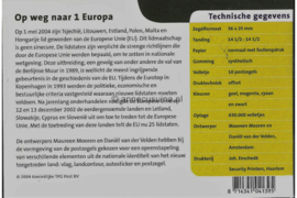 Nederland NVPH M297a (PZM297a) Postfris Postzegelmapje Europese Unie 2004