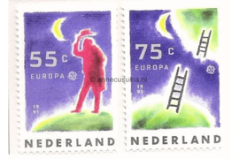Nederland NVPH 1475-1476 Gestempeld Europa, ruimte 1991