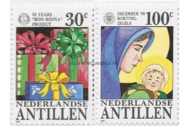 Nederlandse Antillen NVPH 965-966 (Zonder informatie-tabs) Postfris Decemberzegels 1990