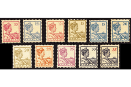 Curaçao NVPH 57-67 Ongebruikt Koningin Wilhelmina 1915-1926