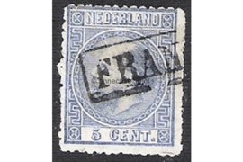 Nederland NVPH 7  Gestempeld FOTOLEVERING (5 cent) 3e emissie Koning Willem III