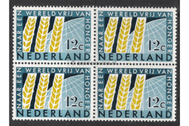 Nederland NVPH 784 Postfris (12 cent) (Blokje van vier) Internationaal anti honger jaar 1963
