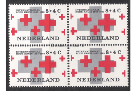 Nederland NVPH 797 Postfris (8 + 4 cent) (Blokje van vier) 100 jaar Rode Kruis 1963