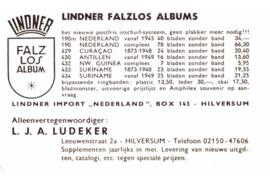 Kalenderkaartje 1968 van Lindner Falzlos albums / L.J.A. Ludeker