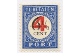 Nederland NVPH P29 Postfris (4 op 6 1/2 cent) Portzegels van uitgifte 1894-1910 Overdrukt in rood 1906-1909