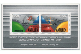 Nederlandse Antillen NVPH 1003 Postfris Blok Wereld (Postzegel) Tentoonstelling 1992