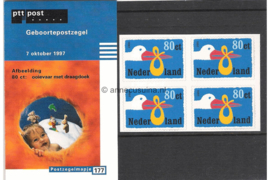 Nederland NVPH M177 (PZM177) Postfris Postzegelmapje Geboortezegel 1997