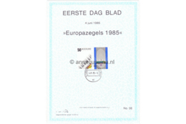 Nederland Huisman EDB36 (NVPH 1333-1334) Eerstedagblad Europa, muziek 1985
