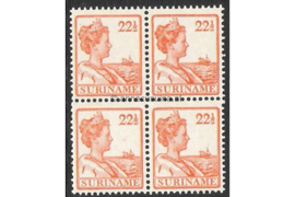 Suriname NVPH 95 Postfris (22 1/2 cent) (Blokje van vier) Koningin Wilhelmina 1915-1926