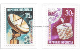 Indonesië Zonnebloem 661-662 Postfris Voor de telecommunicatie 1969